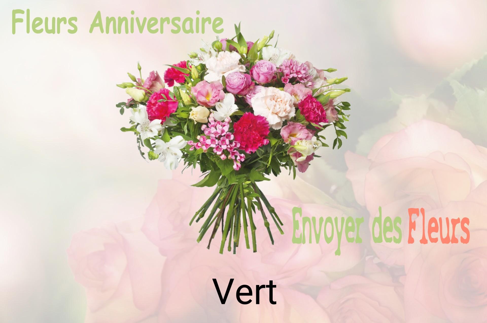 Bouquet de fleurs d’anniversaire livré à Vert