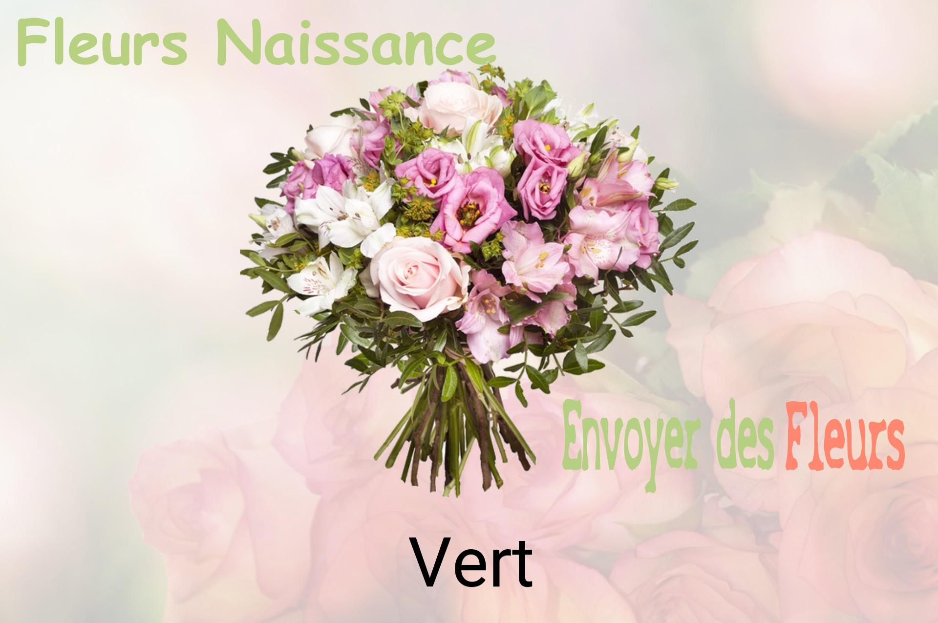 Bouquet de fleurs de naissance livré à Vert